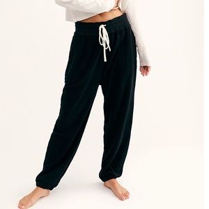 Free People Slouch Black Joggers